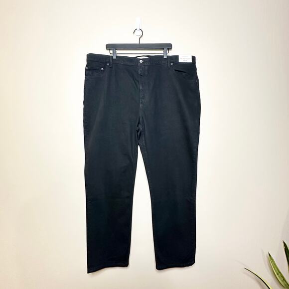 Abercrombie & Fitch Black 90s Straight High Rise Jeans Plus Size 22 Staple NWT - Picture 1 of 8